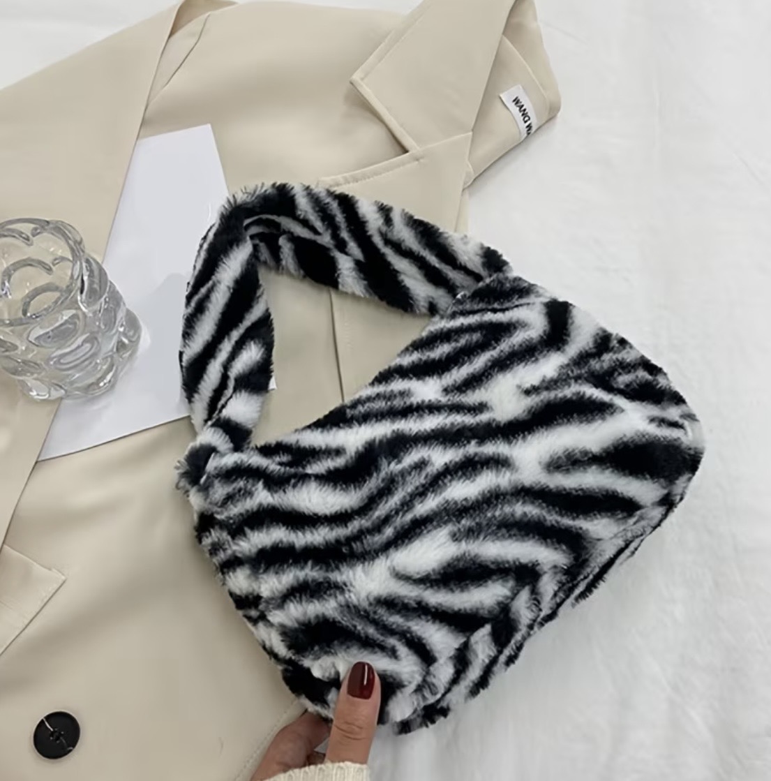 Bolso de moda de un hombro de cebra