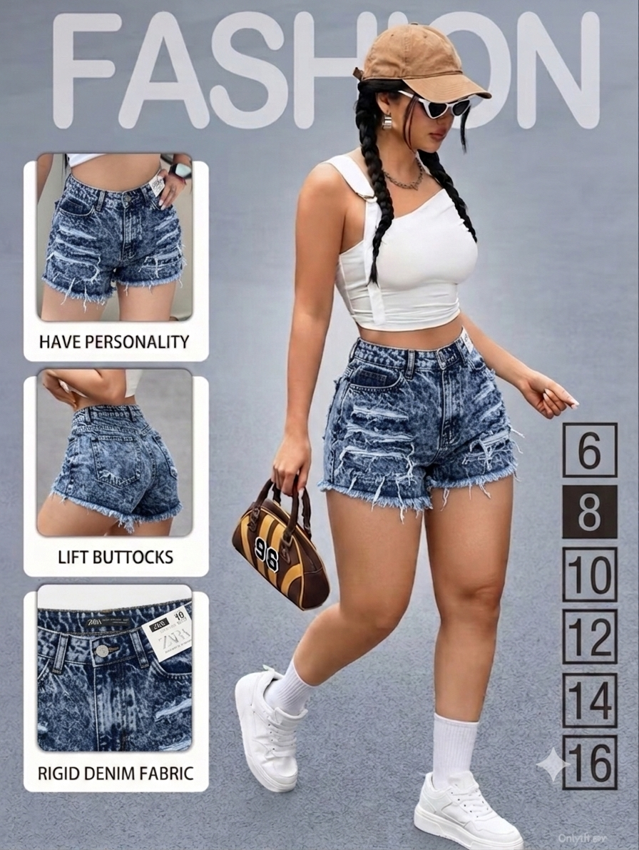 Short Denim Corto Oso Premium