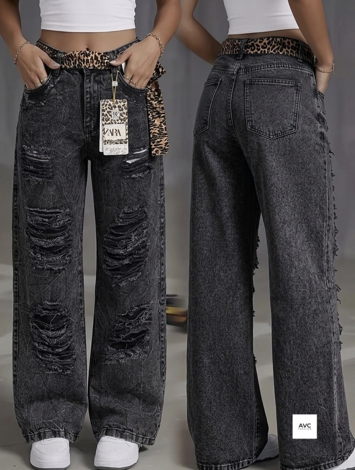 Pantalon wide legs