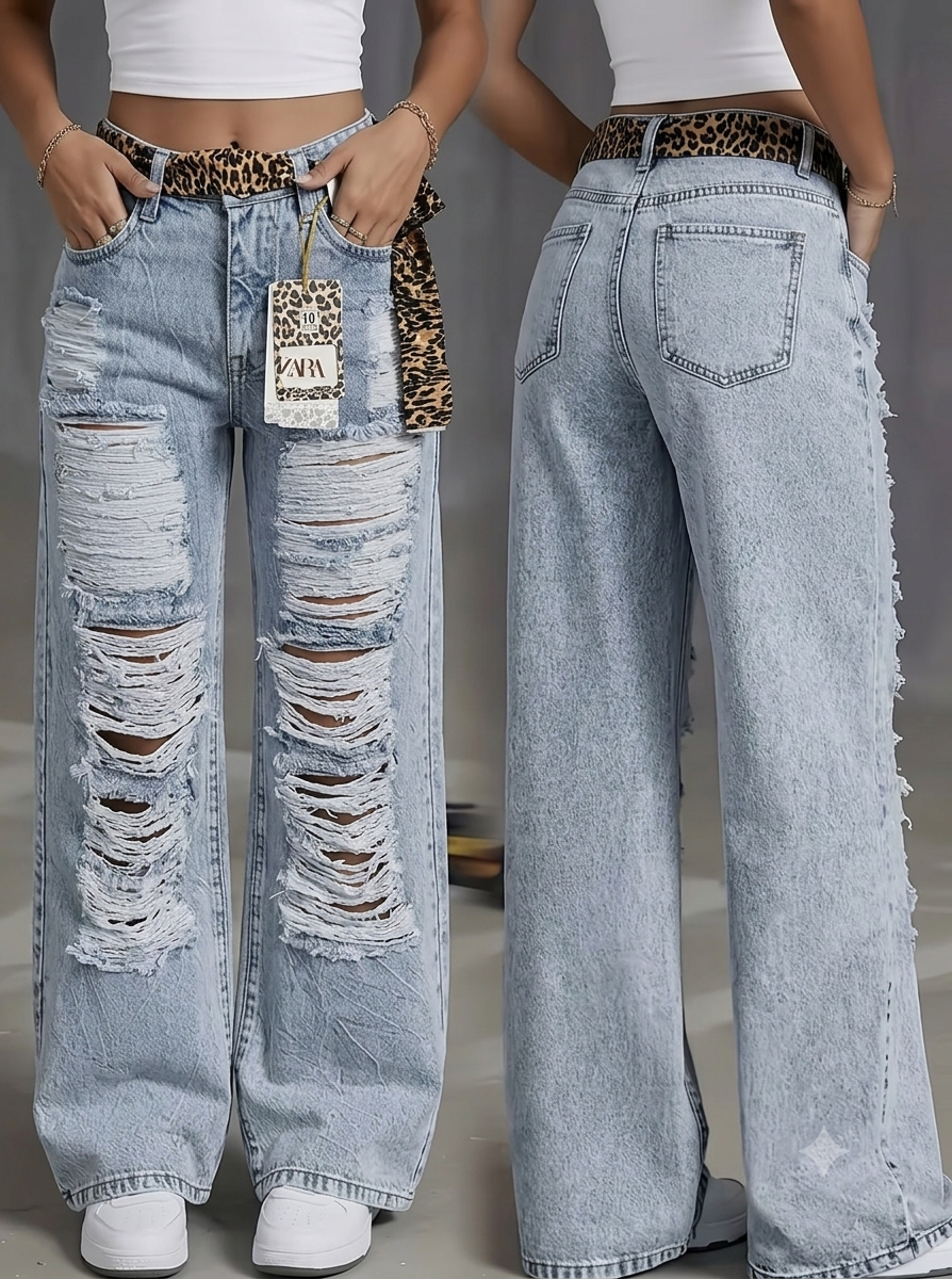 Pantalon wide legs