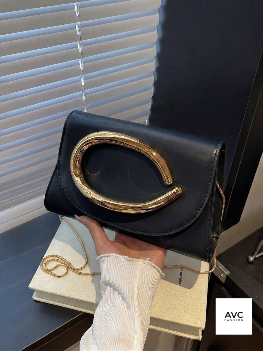 Bolso bandolera cruzado de estilo francés, exquisito, simple, de moda, estilo cadena, único, casual, de moda de noche
