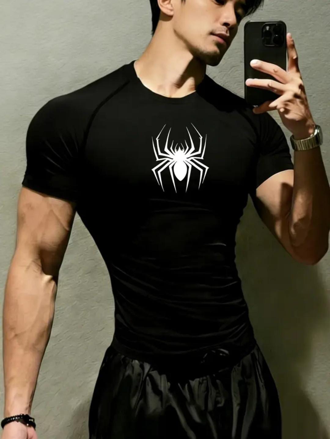 Camiseta fitness de compresión de araña 🕷️ 