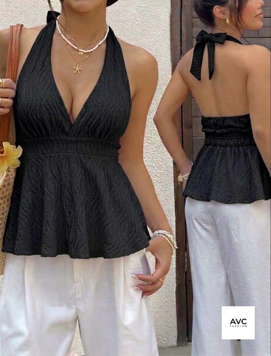 Blusa bordier con copas✨